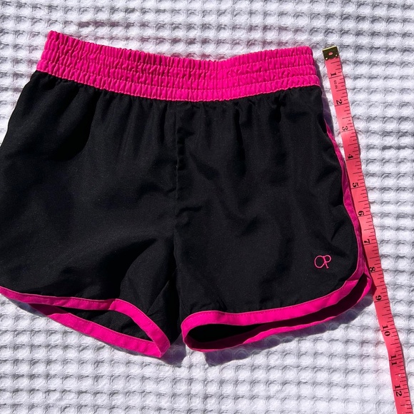 OP Black Girls Shorts with Hot Pink Elastic Waistband and Trim - Picture 11 of 14